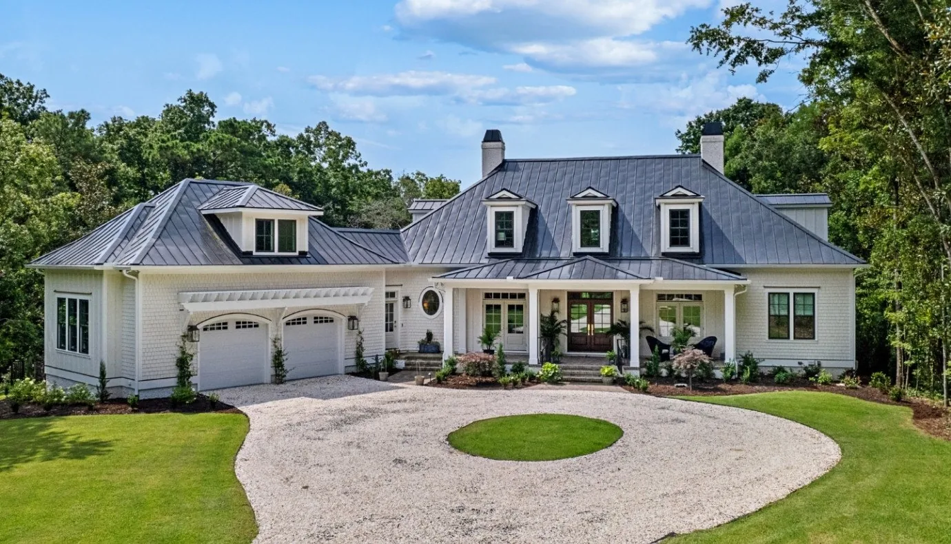 Exterior of a new custom home built by RMB Building and Design in Wilmington